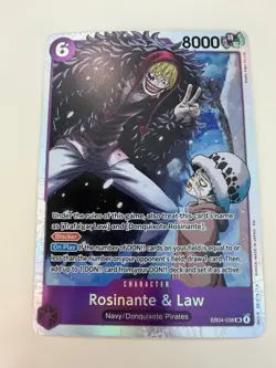 One Piece TCG Rosinante & Law EB04-038 The Azure Sea's Seven Foil ENGLISH - Image 1