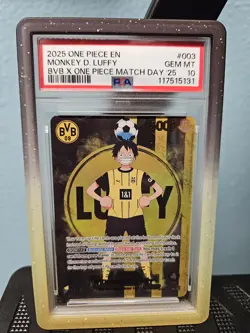PSA 10 One Piece Monkey D Luffy BVB x Matchday 2025 #ST13-003 Promo - Image 1