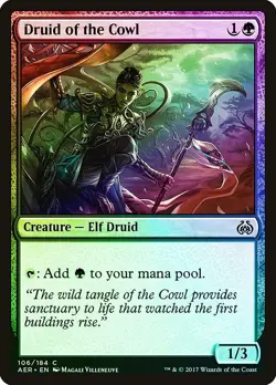 Druid of the Cowl FOIL Aether Revolt NM Green Common MAGIC MTG CARD ABUGames - Image 1