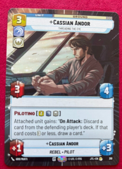 STAR WARS UNLIMITED TCG JUMP TO LIGHTSPEED HYPERSPACE CARD: CASSIAN ANDOR - Image 1