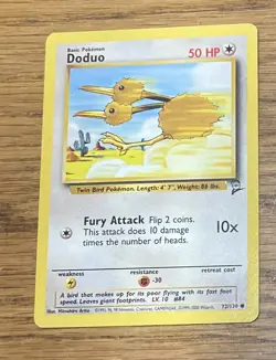 Doduo 72/130 Base Set 2 Pokemon Card NM/EX - Image 1