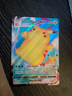 Pokemon Pikachu TCG Surfing VMAX Holo Ultra Rare Card 009/025 Celebrations - Image 1