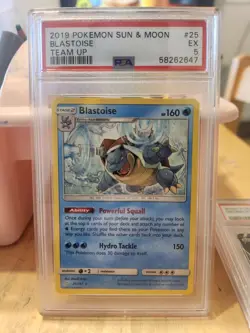 Pokemon Card - Blastoise 25/181 Non Holo - SM Team Up 2019 - PSA 5! - Image 1