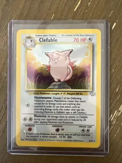 Pokemon TCG Clefable Holo Rare Card 1/64 Jungle Set 1999 - Image 1