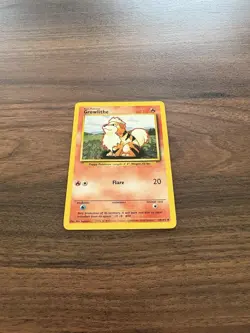Pokemon TCG Growlithe Base Set 28/102 Regular Unlimited Uncommon Card NM - Image 2