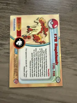 Vintage Pokemon Card - #78 Rapidash - 2000 - TV Animation Edition - Blue Topps - Image 2