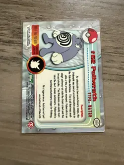 POLIWRATH #62 Topps TV Animation GREEN LOGO Pokemon Card LP - Image 2