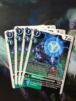 4x Digimon Card Game MetalTyrannomon EX8-043 Chain of Liberation Uncommon NM - Image 1
