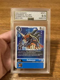 Digimon Card - Zudomon EX1-018 Bandai Classic Collection Graded 9.5 AGS Grading - Image 2