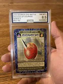 Bandai Digimon Trading Card Series 3 Digi-Egg of Courage Bo-152 Graded 8.5 AGS - Image 1