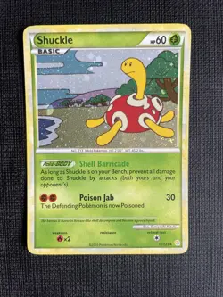 Shuckle 11/123 Holo Rare HeartGold SoulSilver Base Set Pokemon Card NM/LP - Image 1