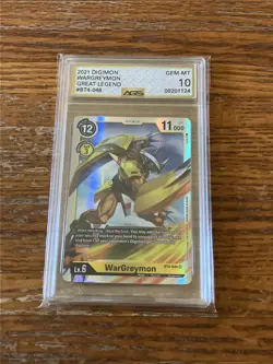 WarGreymon - BT4-048 - Digimon TCG Graded AGS 10 Gem Mint Grading Card - Image 1