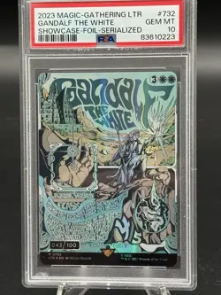 Gandalf the White MTG Poster Serialized (Rainbow Foil) 043/100 PSA 10 - Image 1