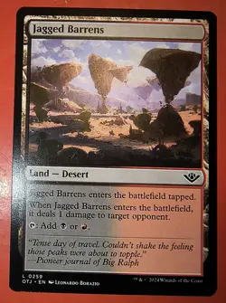 MTG: MAGIC- JAGGED BARRENS OTJ, #0259, REGULAR FINISH, COMMON, NM, LAND - Image 1