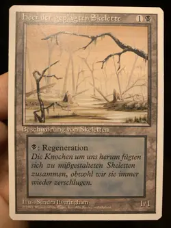 German Misprint Drudge Skeletons Swamp With Regenerate • NM • Mtg (327) - Image 1