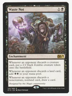 Waste Not - Core Set 2015 (M15) #122 Regular LP MTG Magic the Gathering - Image 1