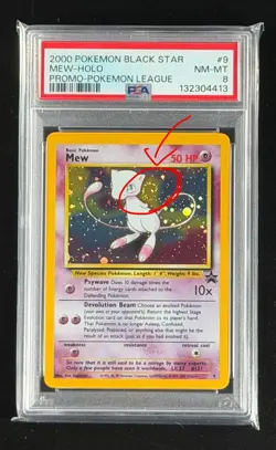2000 POKEMON PROMO BLACK STAR POKEMON LEAGUE #9 MEW-HOLO PSA 8 - Image 3