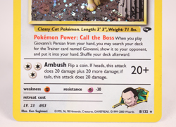 TCG Carta Pokemon Giovanni's Persian Holo ENG 8 132 Gym Challenge - Image 5