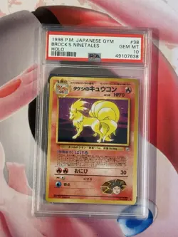 1998 POKEMON JPN GYM #38 BROCK'S NINETALES-HOLO PSA 10 - Image 1