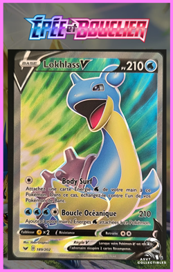 Carte Pokemon Lokhlass V 189/202 Full Art EB01 EB1 Epee et Bouclier FR - Image 1