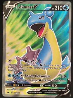 Carte Pokemon Lokhlass V 189/202 Full Art EB01 EB1 Epee et Bouclier FR - Image 2