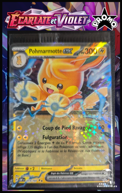 Carte Pokemon Pohmarmotte EX 073/197 Scelle New Promo Ecarlate et Violet SVP - Image 1