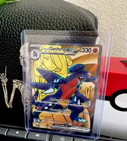 Pokemon TCG Cynthia's Garchomp ex 215/182 Destined Rivals Ultra Rare English - Image 1