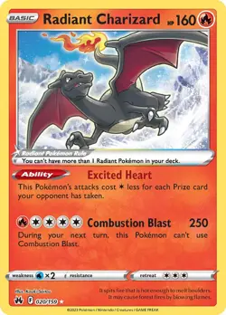 Radiant Charizard - 020/159 - Crown Zenith - NM - Pokemon - Read Desc. - Image 1