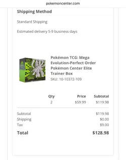 Pokemon Mega Evolution Perfect Order Pokemon Center ETB "PRESALE" - Image 1