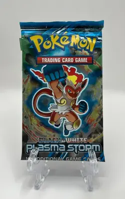 (402785) Pokemon B&W Plasma Storm Unl. Ed. Booster Pack Factory Sealed - Damaged - Image 1