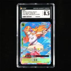 CGC 8.5 NM/MINT+ 2024 One Piece CHN Nami OP08-106 SR (Alt Art Parallel) - Image 2
