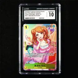 CGC 10 GEMMINT 2023 One Piece CHN Charlotte Pudding Floating Hearts OP03-112 R - Image 1