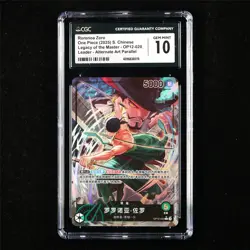 CGC 10 GEM MINT 2025 One Piece CHN Roronoa Zoro OP12-020 L - Image 1