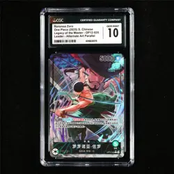 CGC 10 GEM MINT 2025 One Piece CHN Roronoa Zoro OP12-020 L - Image 2