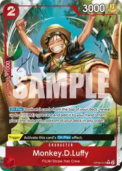 One Piece Wings of the Captain Monkey.D.Luffy Alt Art OP06-013 NM english - Image 1