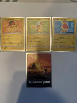 Ash’s Pikachu I Choose You Movie Promo Set Of 4 Cards LP/MP Condition - Image 1