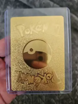 Gengar & Mimikyu Gold Foil Fan Art Vinyl Textured Collector Pokemon Card - Image 2
