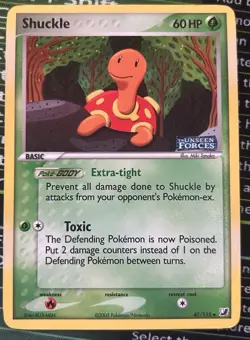 Pokemon Card - Shuckle Unseen Forces 47/115 Reverse Holo Stamped LP/NM - Image 1