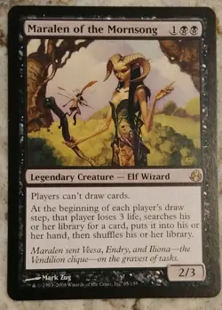 Wizards of the Coast Maralen of the Mornsong Morningtide Rare Black Card - Image 1