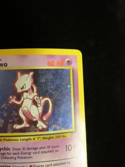 Mewtwo 10/102 Holo Base Set Unlimited MP Pokemon Card English - Image 5