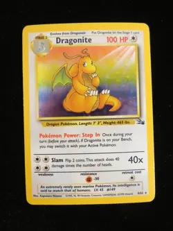 Dragonite Holo 4/62 Fossil Unlimited NM Pokemon Card English - Image 1