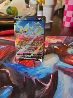 Pokemon TCG Beedrill v Astral Radiance Holo Ultra Rare Card 161/189 NM Condition - Image 1