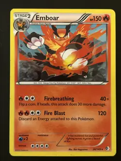 Emboar Boundaries Crossed #26/149 Holo Rare Pokemon Card HP - Image 1