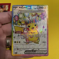 Pokemon TCG Surging Sparks Pikachu EX Full Art Holo Card 219/191 Ultra Rare NM - Image 4