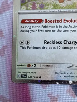 Eevee Pokemon Prize Pack Stamp Series 7 Promo Pokemon Card NM - Image 5