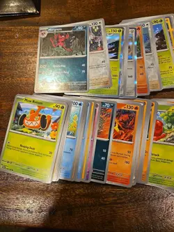 Pokemon TCG Stellar Crown LOT OF 96 Cards All Nm/M Reverse Holos Basic Cards NM - Image 1