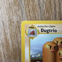 1999 Pokemon TCG Dugtrio Base Set #19/102 Non-Holo Rare Card Shadowless LP - Image 4