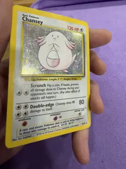 Chansey 3/102 Holo 1999 WOTC Pokemon TCG Base Set Unlimited Rare Card - Image 2