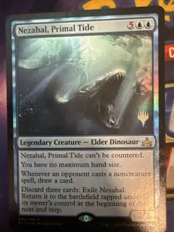 Nezahal, Primal Tide | NM | Promo | Foil |Rivals of Ixalan RIX #45 | MTG -Owl - Image 1