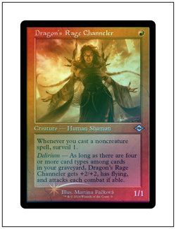 1x Dragon's Rage Channeler, Retro Frame Foil, Magic MTG NM - Image 1